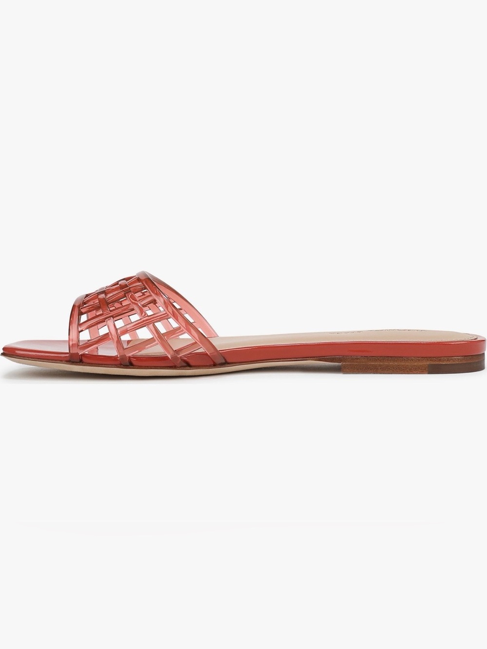 Veronica Beard Maris Woven Jelly Slide in Persimmon - Picture 9 of 10